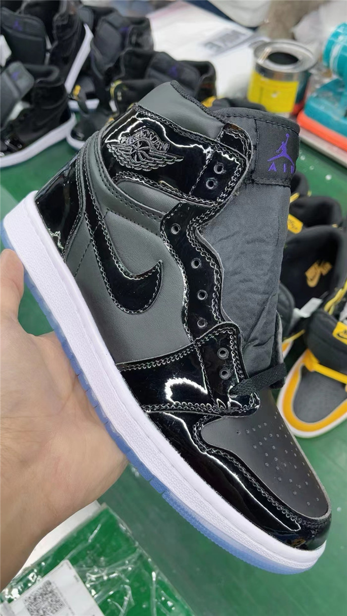 Men's Running Weapon Air Jordan 1 High Black Shoes 0390 Men's Running Weapon Air Jordan 1 High Black Shoes 0390
